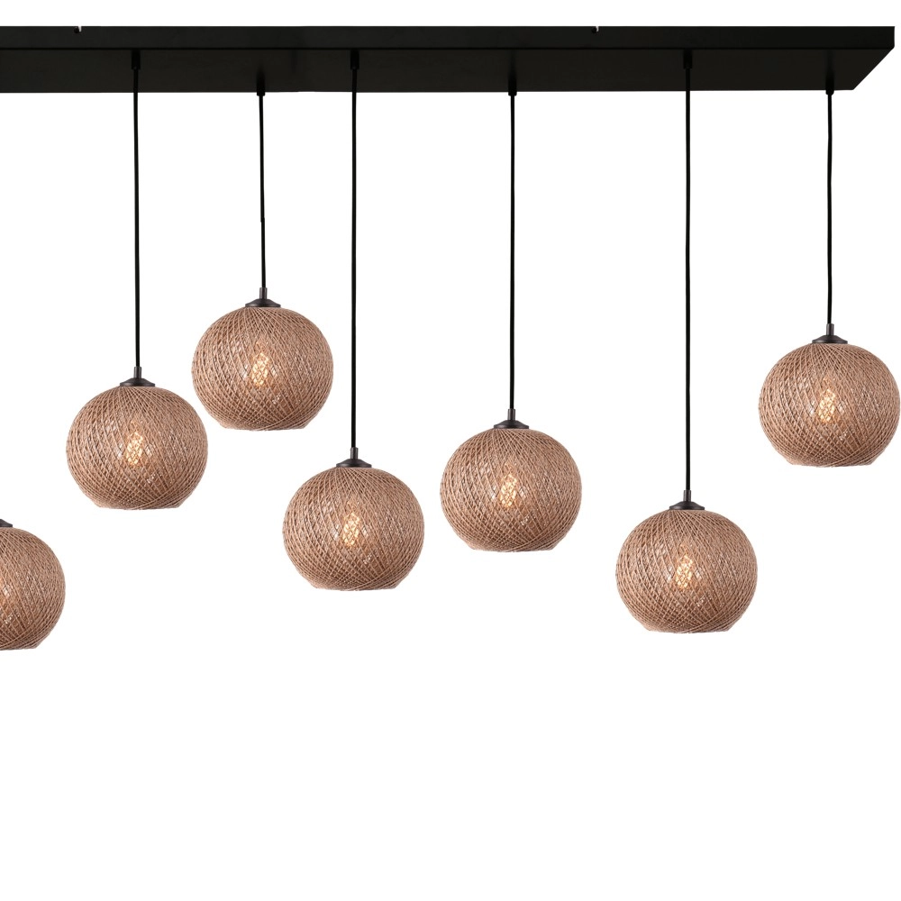 8-light pendant lamp Corda rattan Ø 20cm Masterlight 8718121353715