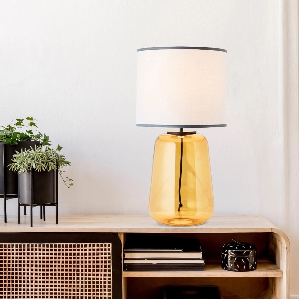 Table lamp Hydra yellow with gray Brilliant 4004353413124