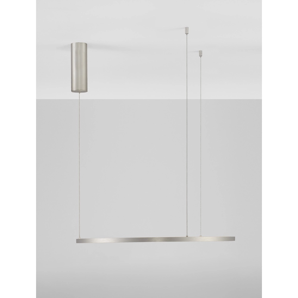 Round pendant lamp Tarquin silver grey Ø 60cm Lyora 5212017438287