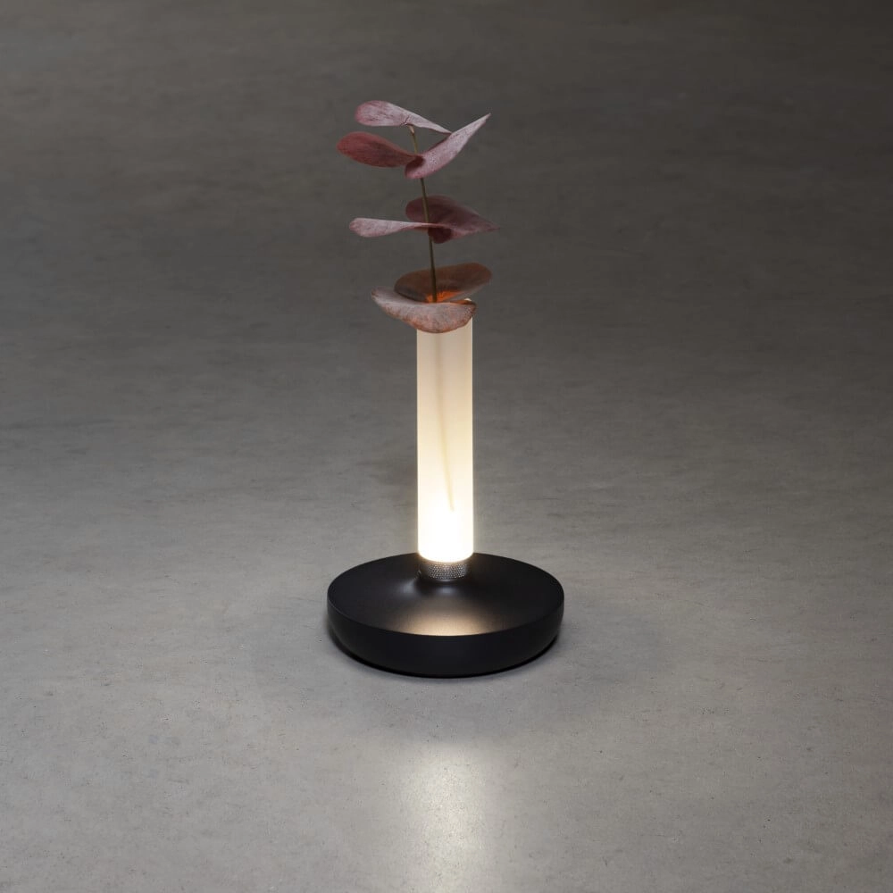 Rechargeable table lamp Biarritz black KonstSmide 7318308277530