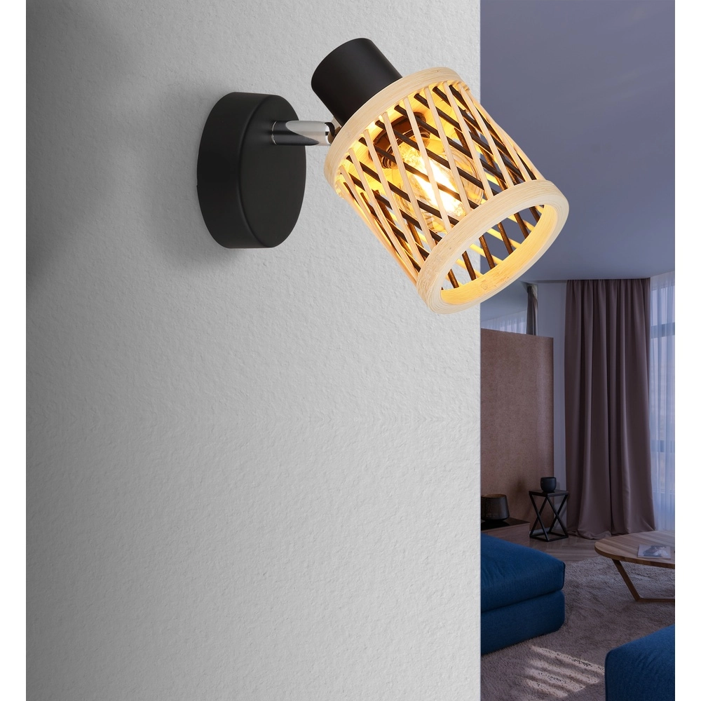Wall lamp Mali black with cap Globo 9007371528714