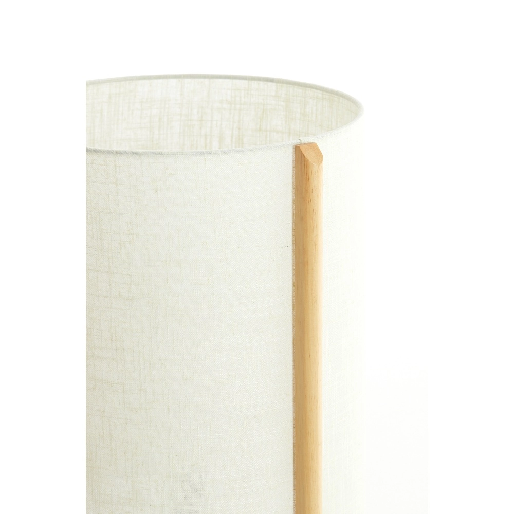 Table lamp Litto Ø 35cm - wood look with natural linen Light & Living 8717807792725