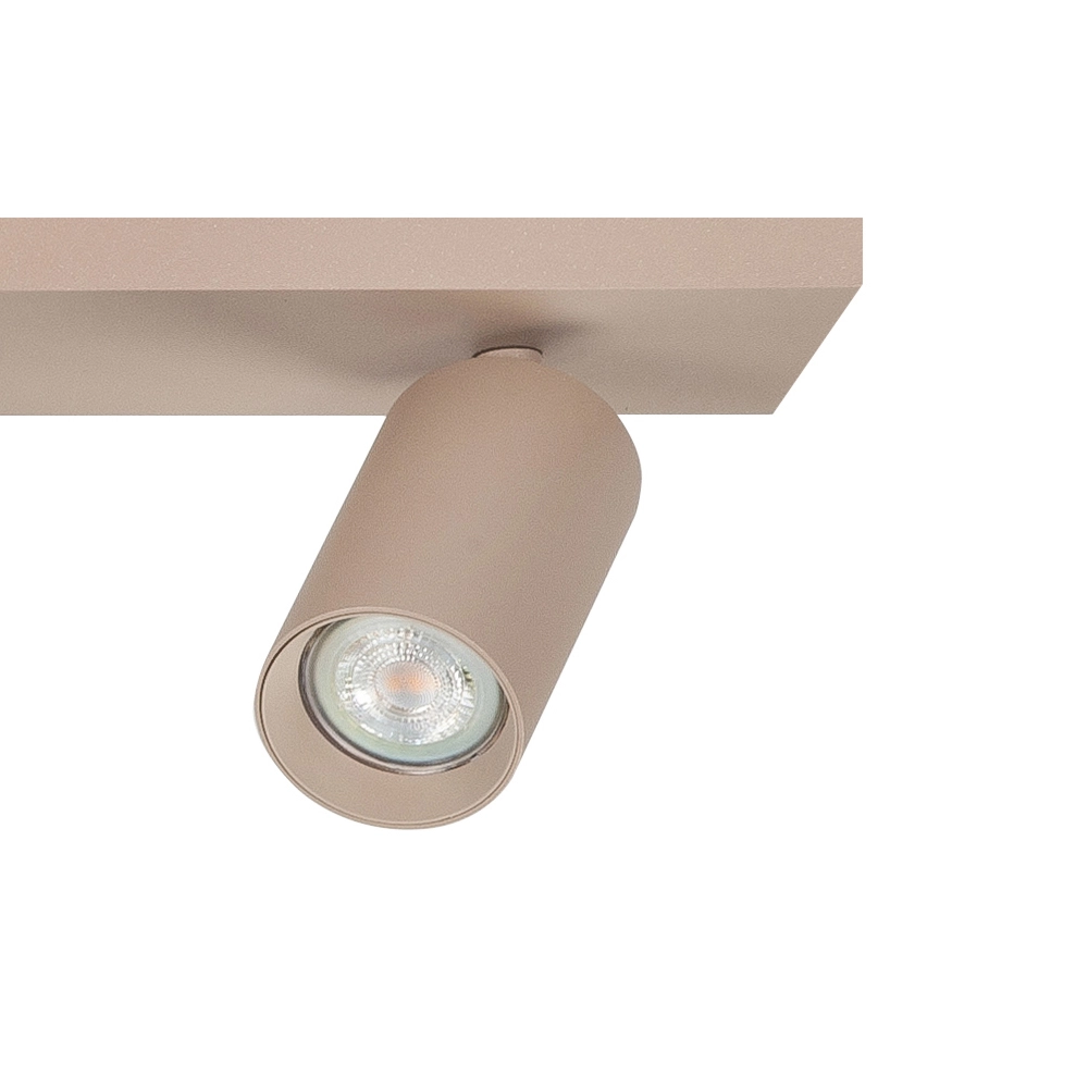 Surface-mounted spot Mila 4-light straight sand brown Highlight 8718379050473