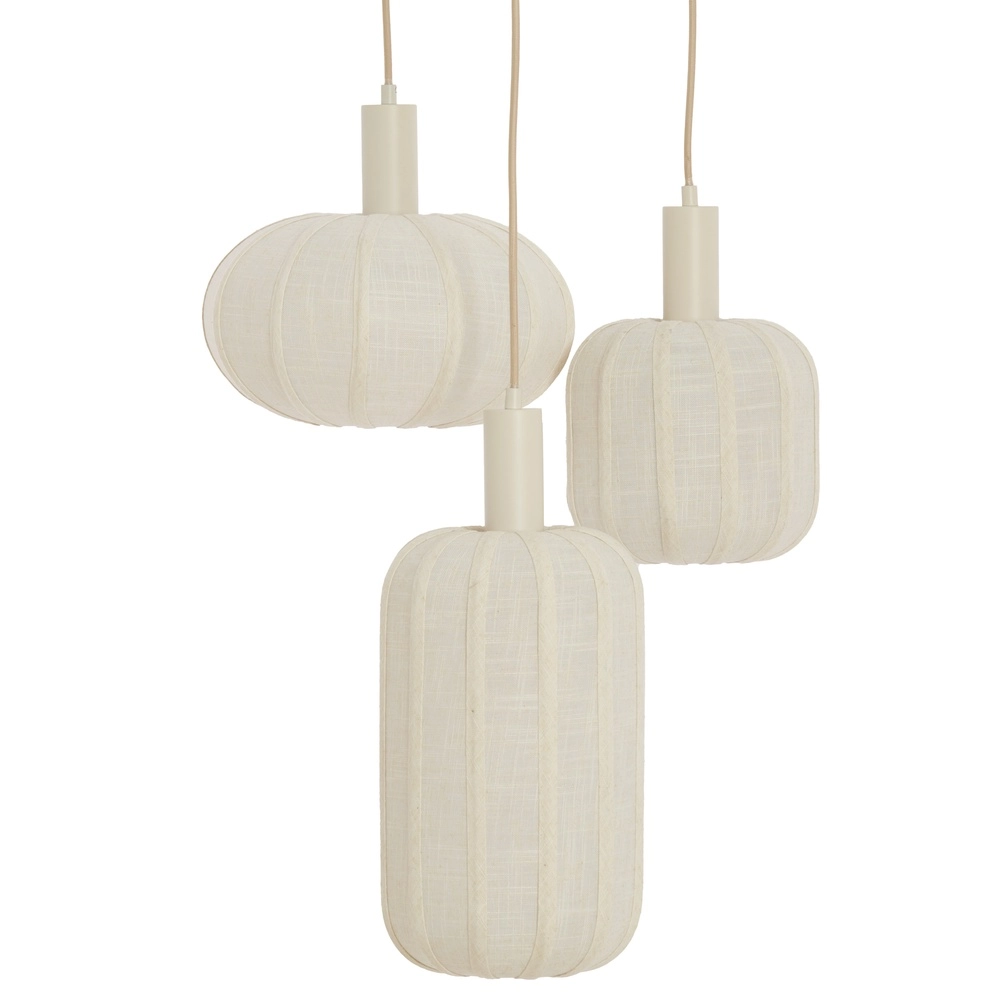 3L vide pendant lamp Tufia linen cream Light & Living 8717807816742