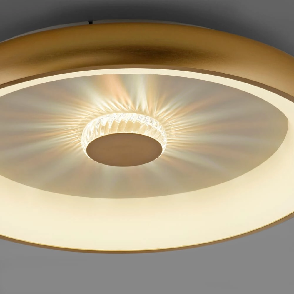 Round ceiling lamp Vertigo brass Ø 61.5cm Just Light 4043689995096