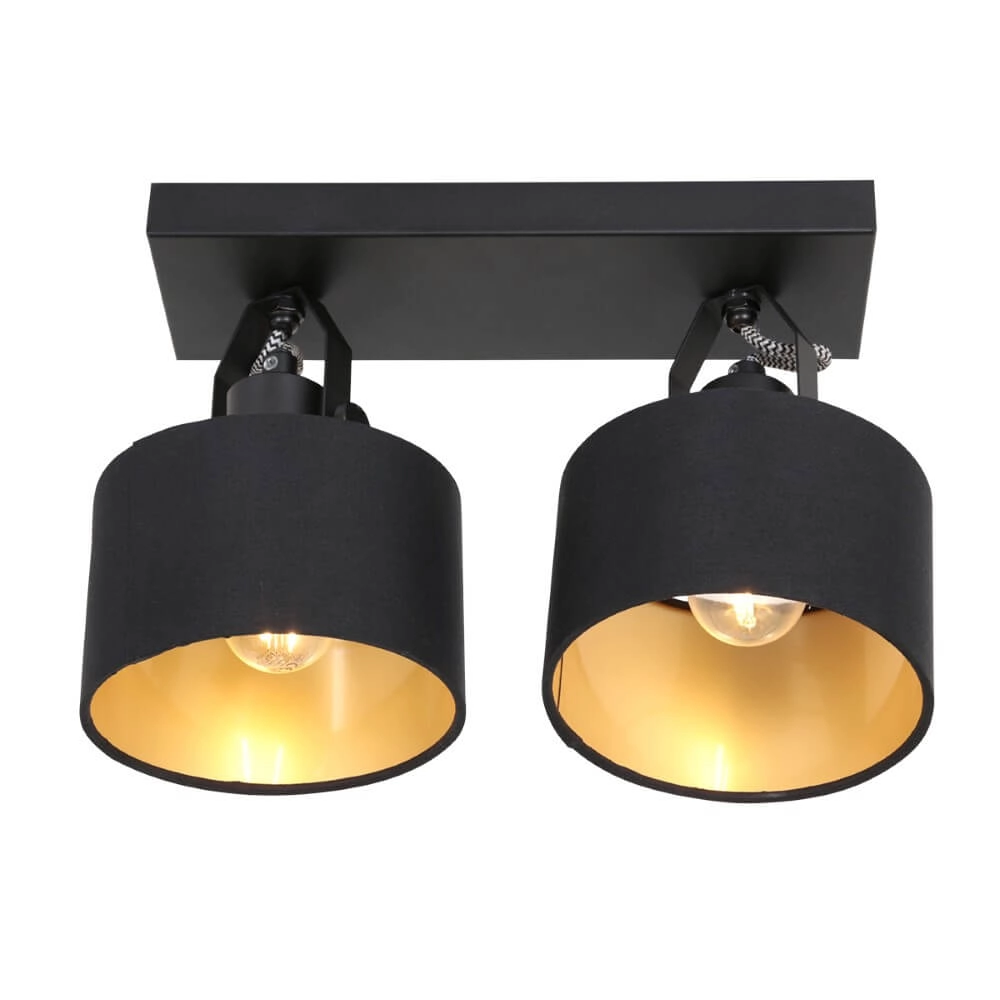Black ceiling lamp Ornoir 2-light Steinhauer 8712746151411