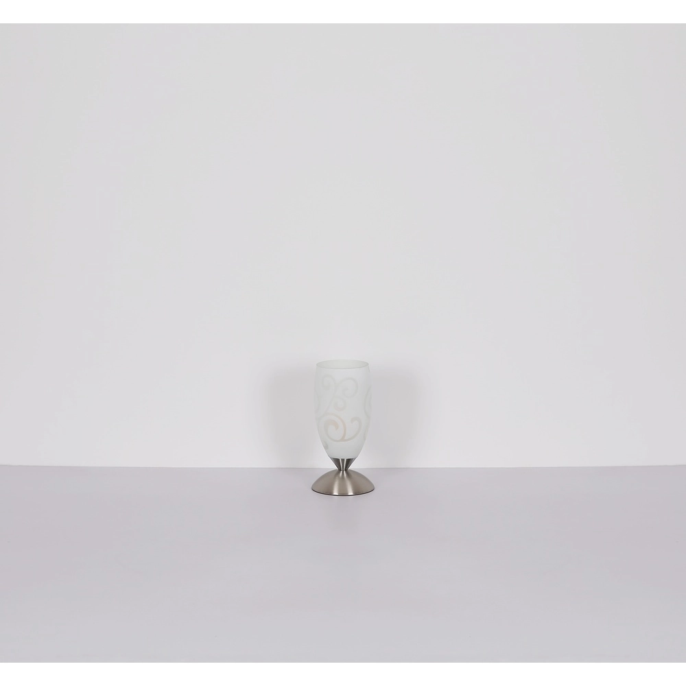 Classic table lamp Auriga chrome with curl Globo 9007371208777
