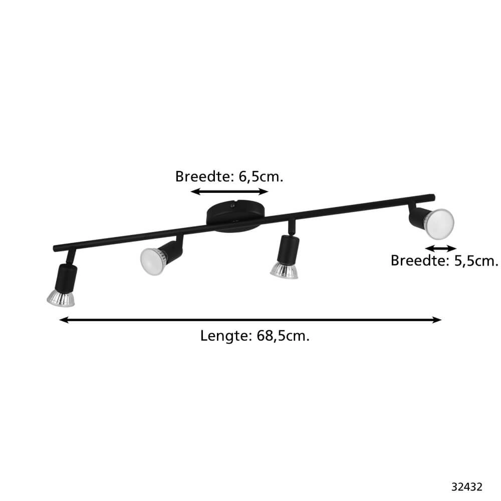 Surface-mounted spotlight Buzz-Led 4-light Eglo 9002759324322