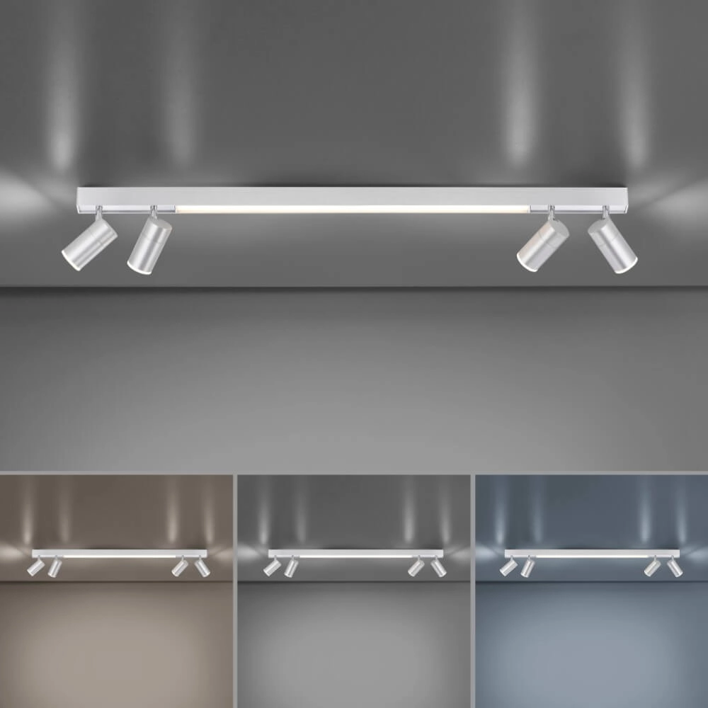 Sleek ceiling lamp Pure Lines Spot aluminum Paul Neuhaus 4012248366370