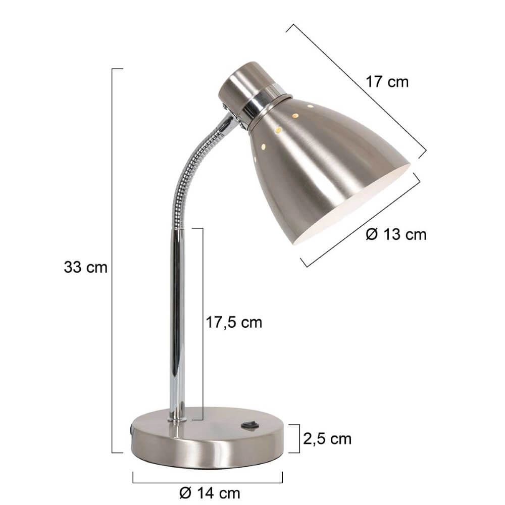 Stainless steel desk lamp Spring Steinhauer 8712746161397