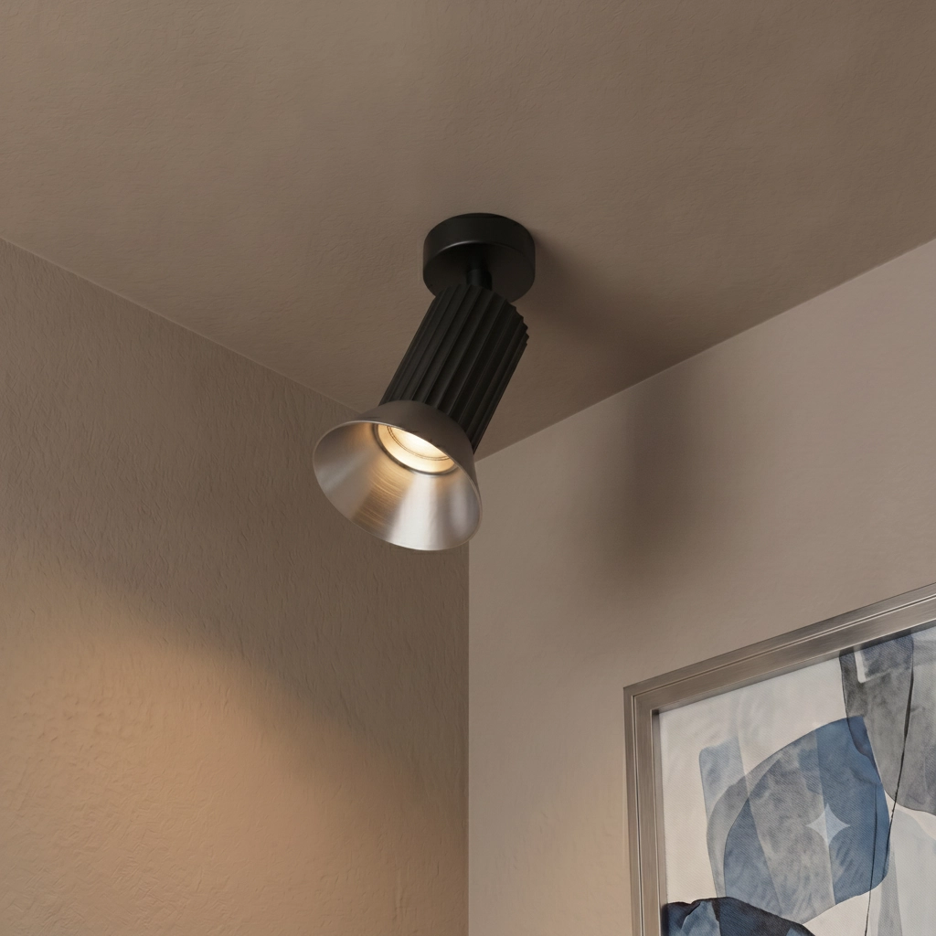 Ceiling spotlight Luvia Orientable black with bronze