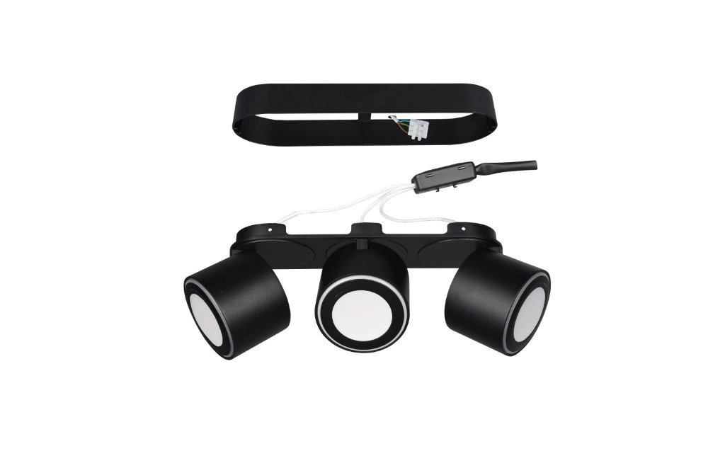Black LED spot Taurus 3-lichts Trio 4017807473698