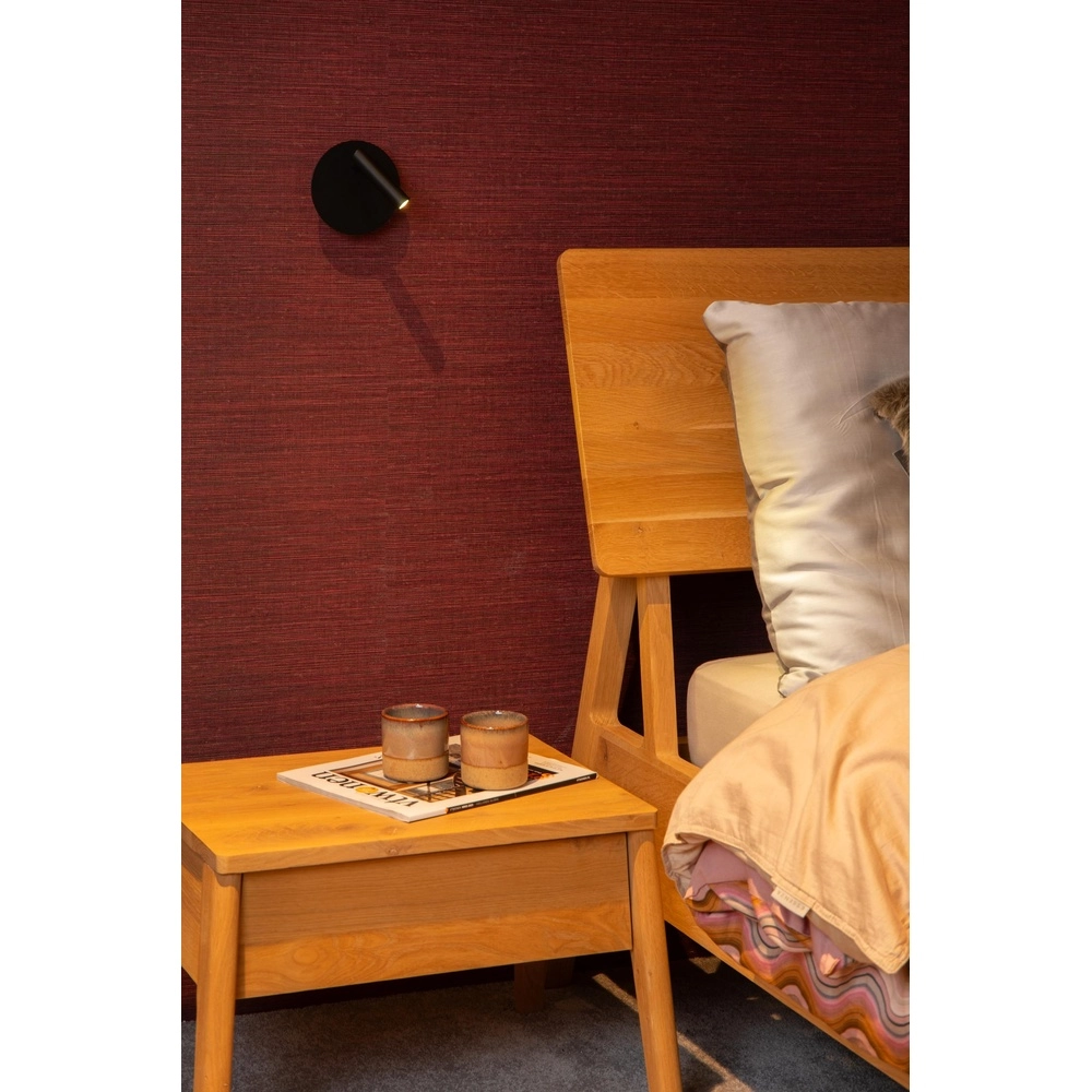 Magnetic wall light Jolijn Rechargeable Black Bedside Lamp Lucide 5411212771353