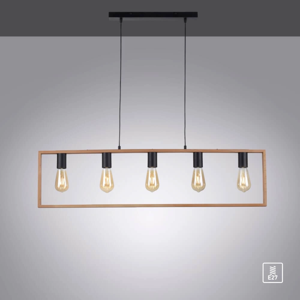 Country Pendant Lamp Franky 5-light Just Light 4043689966447