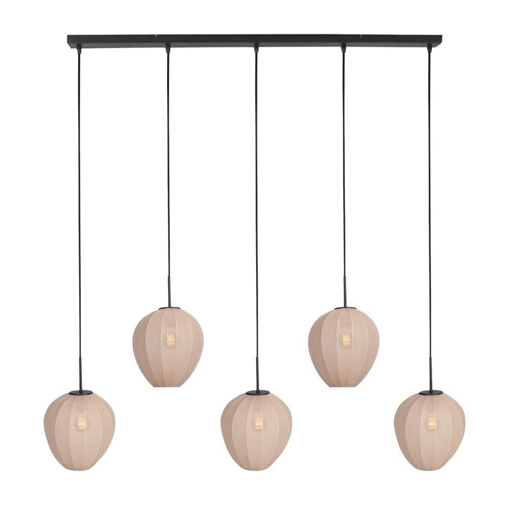 Pendant lamp HaloSwap with 5 cream caps