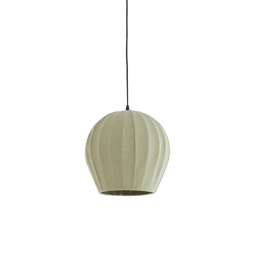 Bouclé pendant lamp Zagori Ø 35cm - mint green