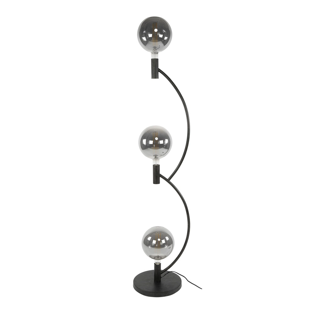 Design vloerlamp Arcus zwart 3-lichts Lyora 8716803515192