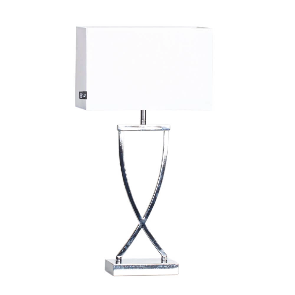 Table lamp Omega chrome white 52cm
