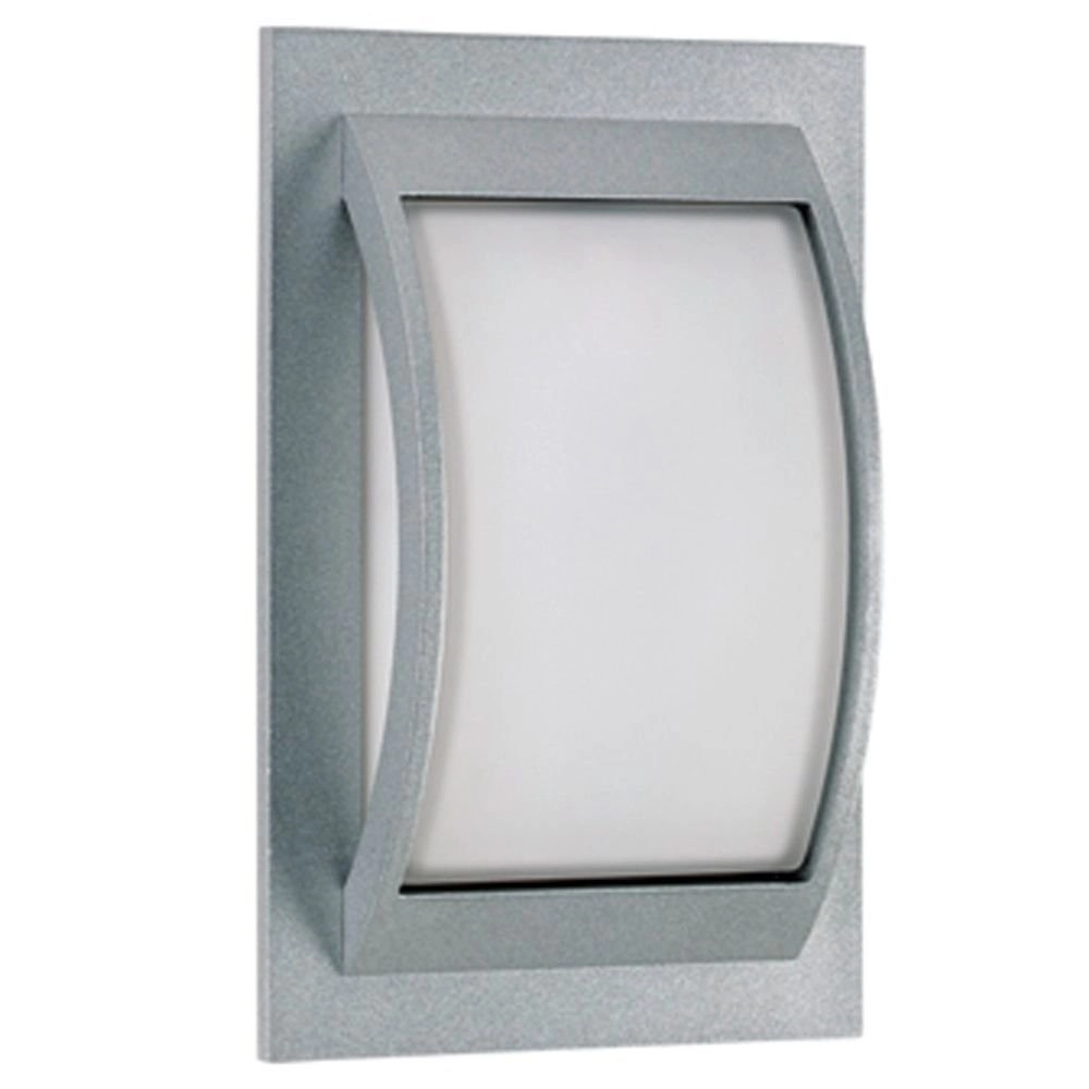 Outdoor light Square Curved Silver gray