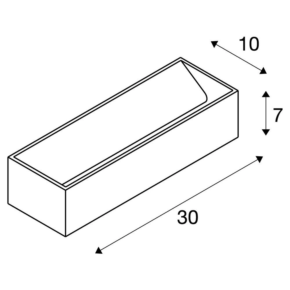 Led wall spot Logs In L 19w - 2000-3000K - 30cm black with gold SLV 4024163231220