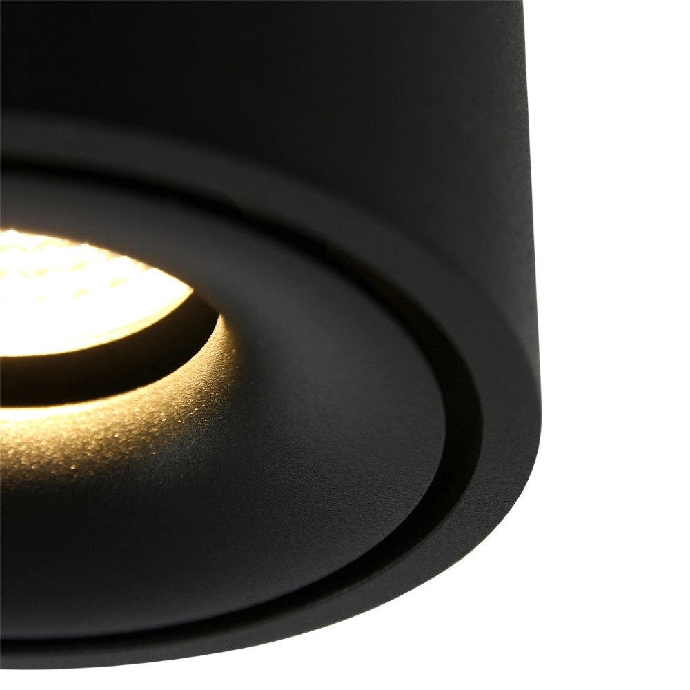 Sleek surface-mounted spot Fez Black black Steinhauer 8712746132496