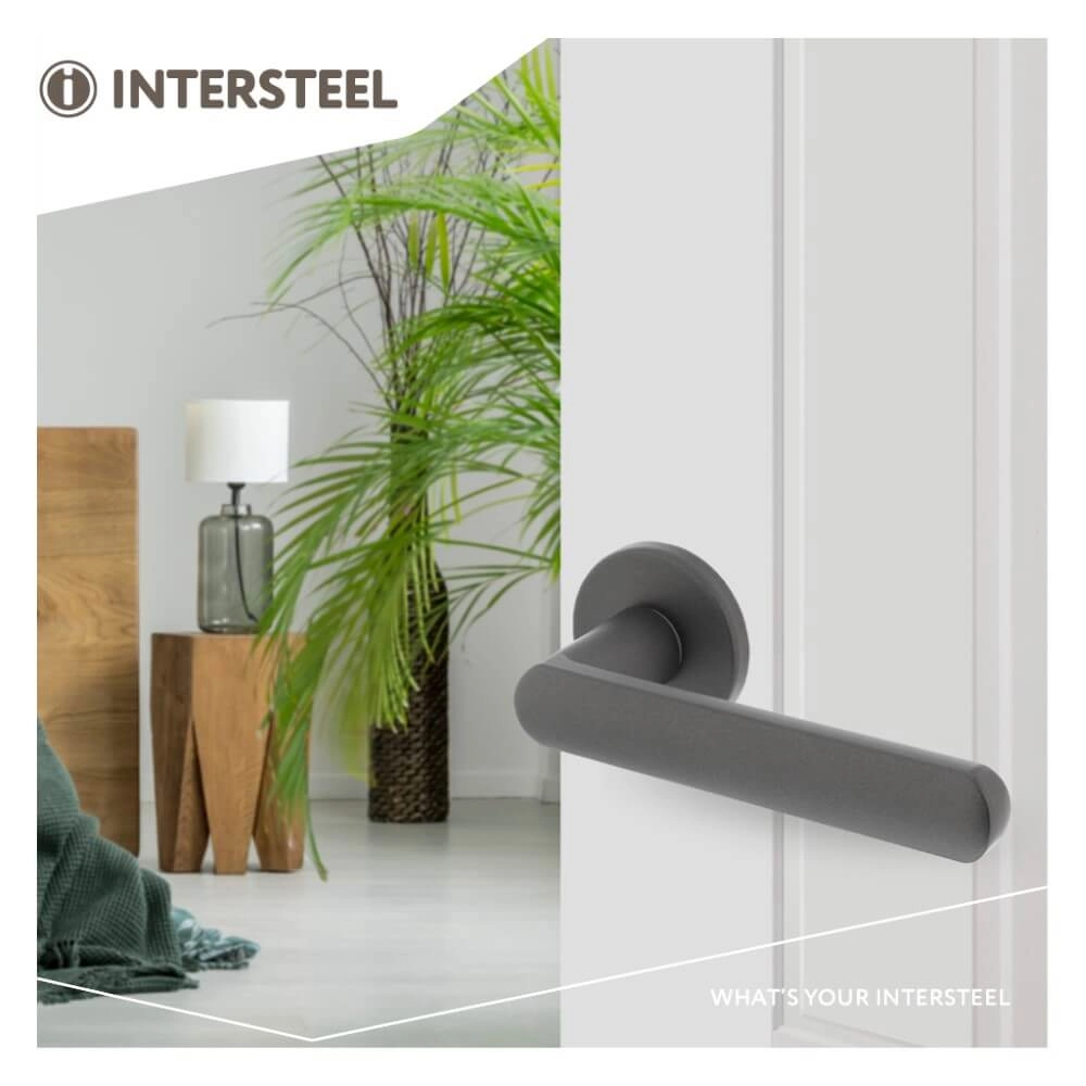 Modern door handle Sora anthracite Intersteel 8714186550847