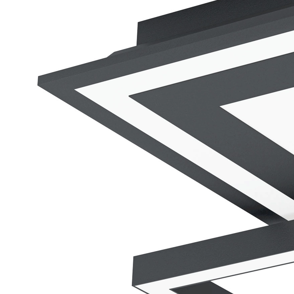 Ceiling light Zigbee Savatarila-Z 45x45cm black Eglo 9008606221691