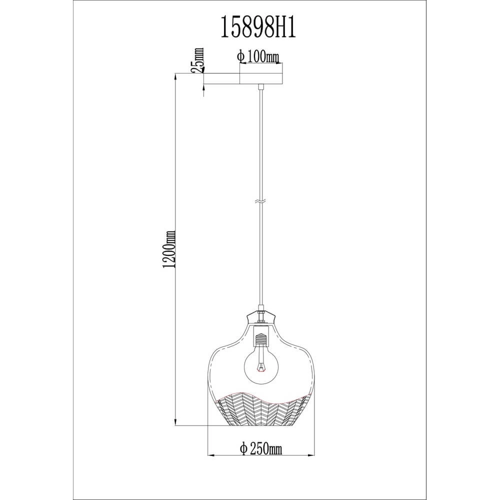 Pendant lamp Jessica with coloured glass Ø 26cm Globo 9007371481118