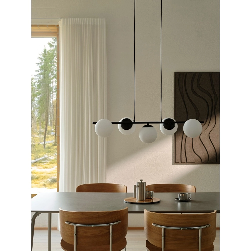 Scandinavian pendant lamp Lilly black and white Nordlux 5704924027284