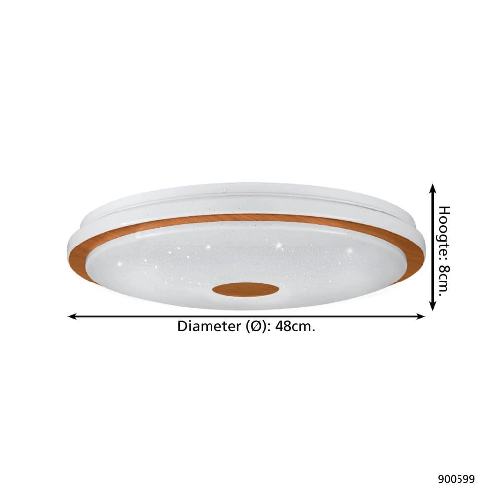 LED ceiling lamp Lanciano 1 Ø 48cm Eglo 9008606244980