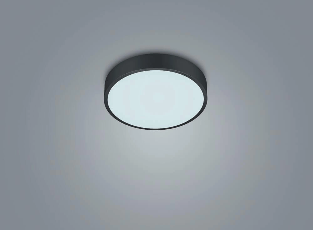 Black ceiling lamp Waco Ø 31cm Trio 4017807525014