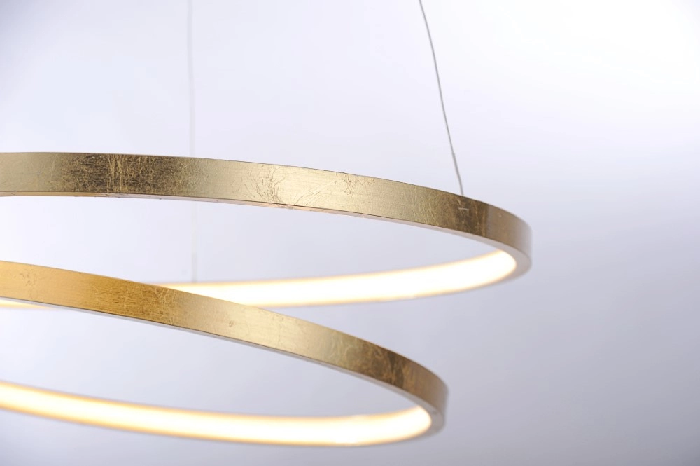Gold pendant lamp Roman Ø 55cm Paul Neuhaus 4012248305201