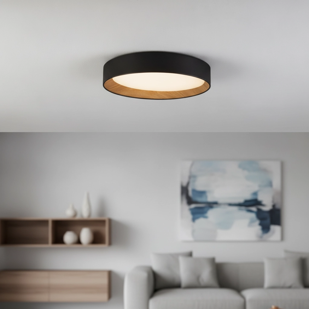 Ceiling lamp Stake black Ø 45cm