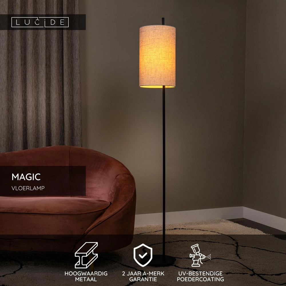 Floor lamp Magic Black Lucide 5411212680082