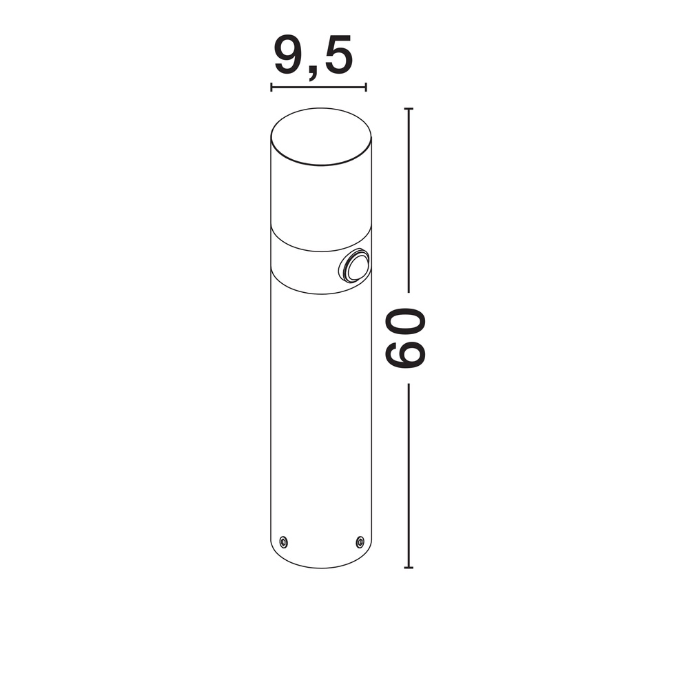 Design garden lamp Paul Black with sensor Lyora 5212017448262