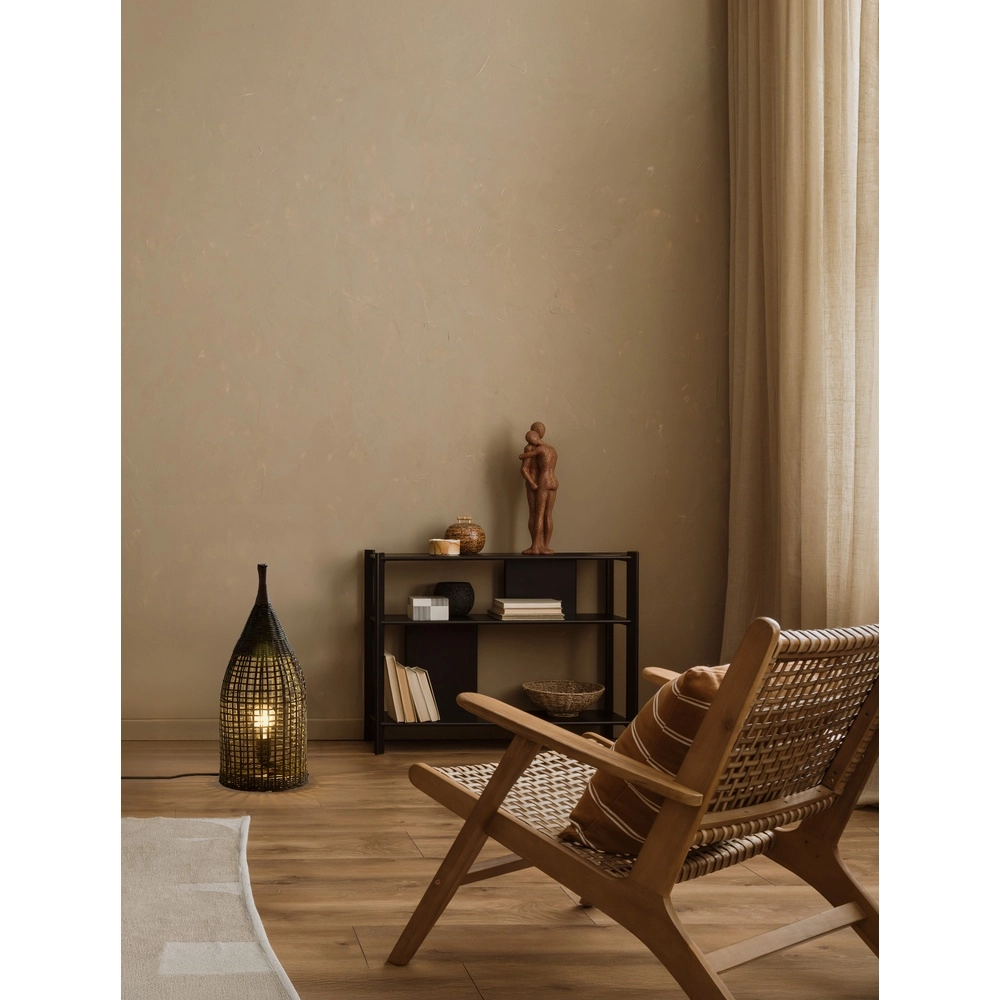 Bohemian floor lamp Naos rattan 54,5H black Lyora 5212017477576