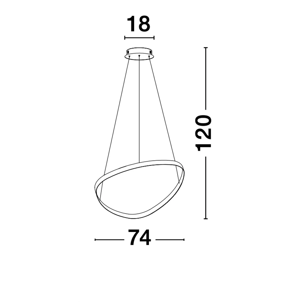 Design pendant lamp Aries black Ø 74cm Lyora 5212017419842