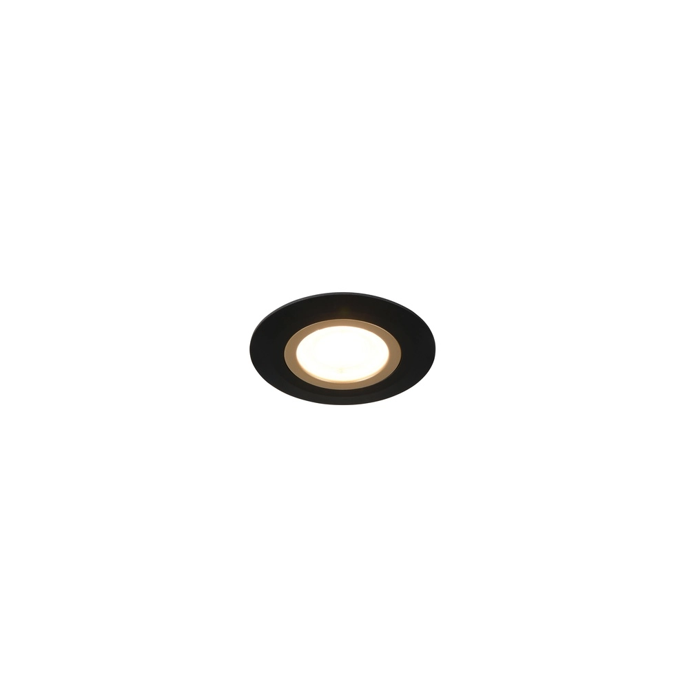 Recessed spotlight Marra black with gold