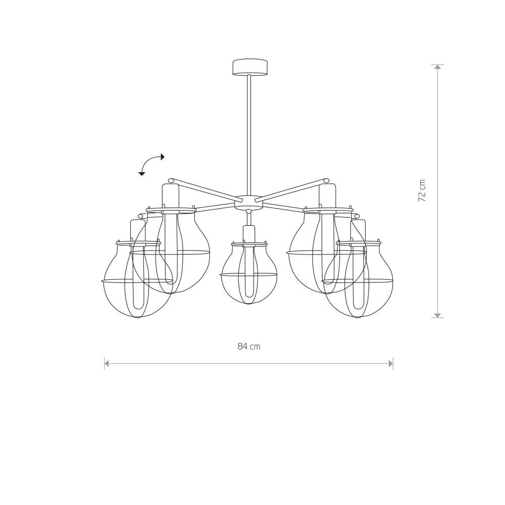 Wire hanging lamp Manufacture 5-light Lyora 5903139973892