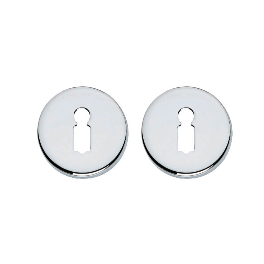 Set of 2 key rosettes Tira round chrome