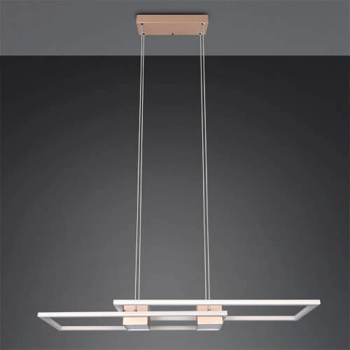 Led pendant light office Albany Red brass Trio 4017807610352