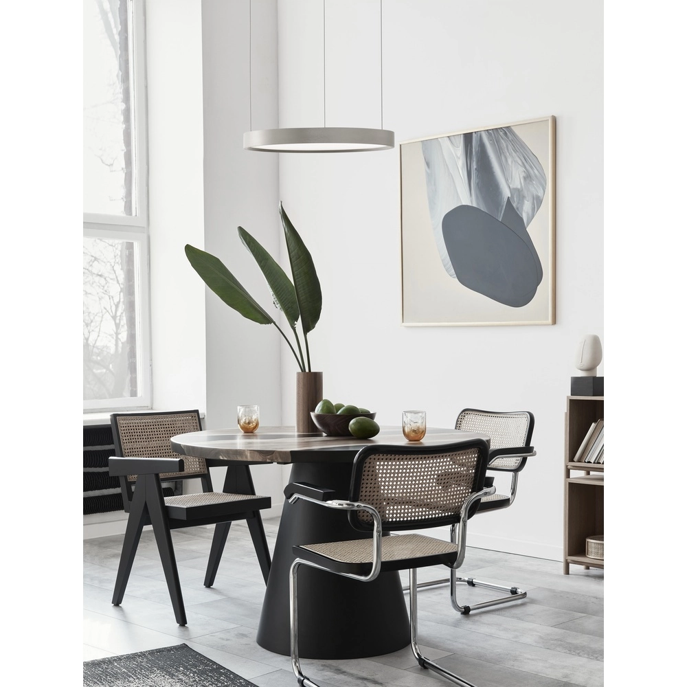 Round pendant lamp Perrine silver grey Ø 40cm Lyora 5212017438393