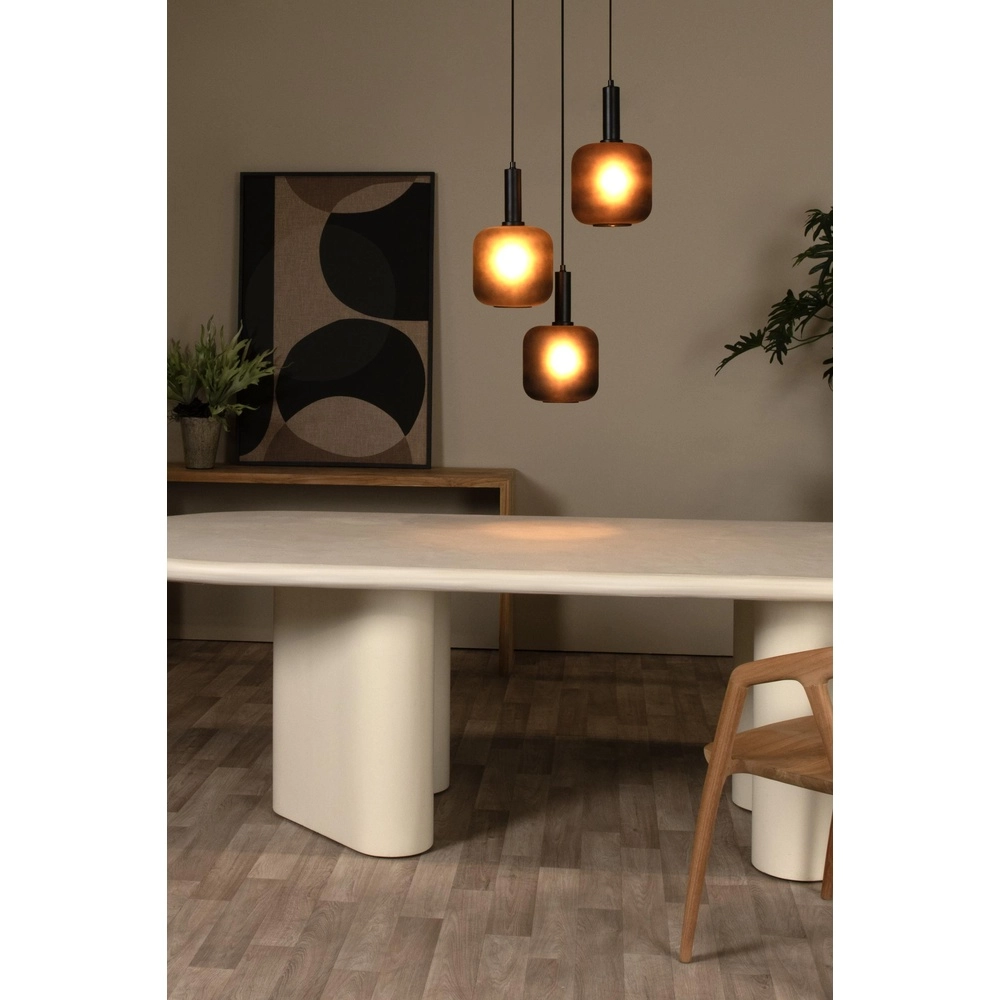 Black pendant lamp Eloise 3-light round Lucide 5411212452467
