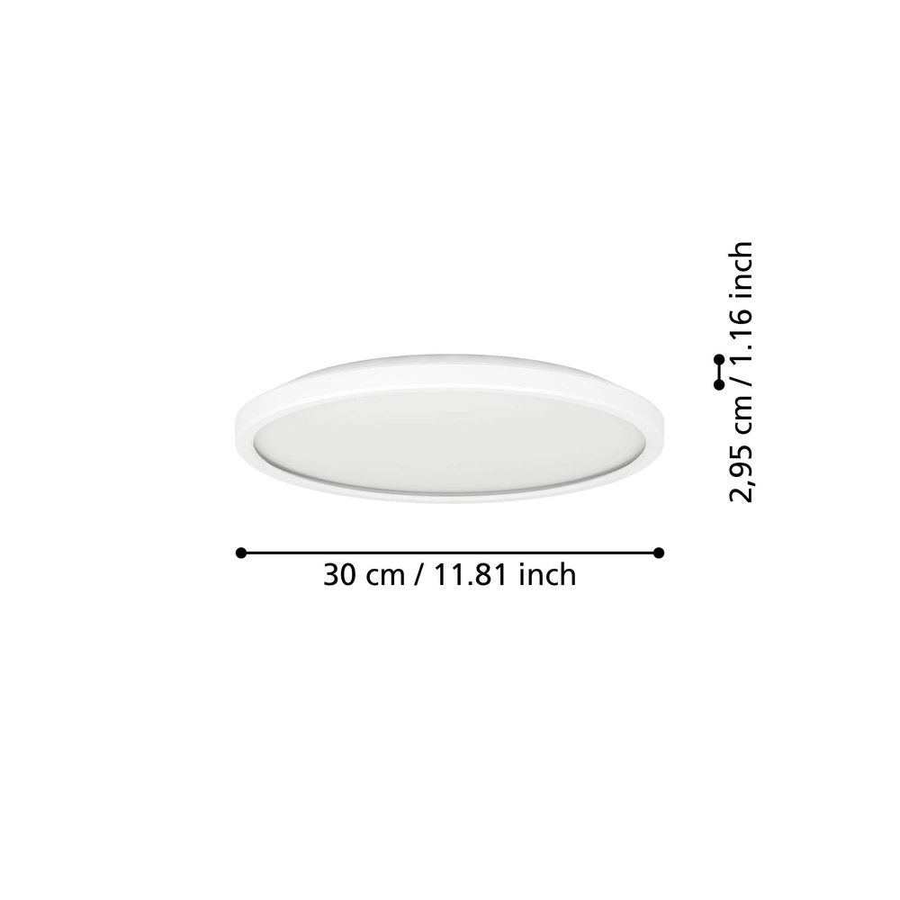 Smart bathroom lamp Rovito-Z round - white - Ø 30cm Eglo 9008606329779