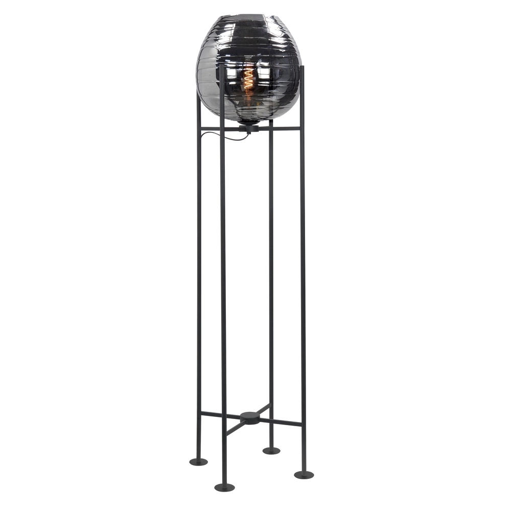 Floor lamp Fantasy black with glass 140cm
