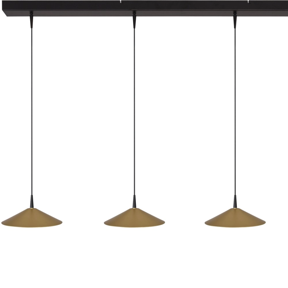 4-light pendant lamp Ceppo black with gold Ø 22cm Masterlight 8718121358444