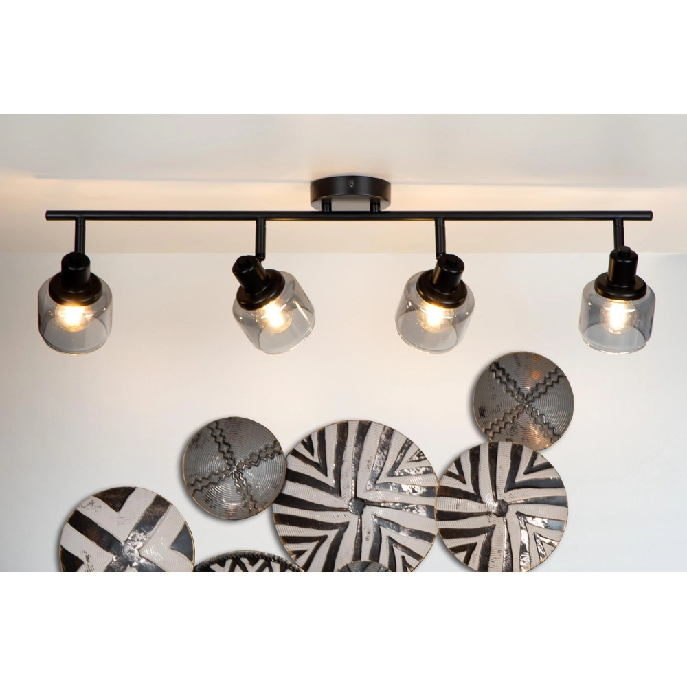 Ceiling lamp Bjorn 4-light black Lucide 5411212771254