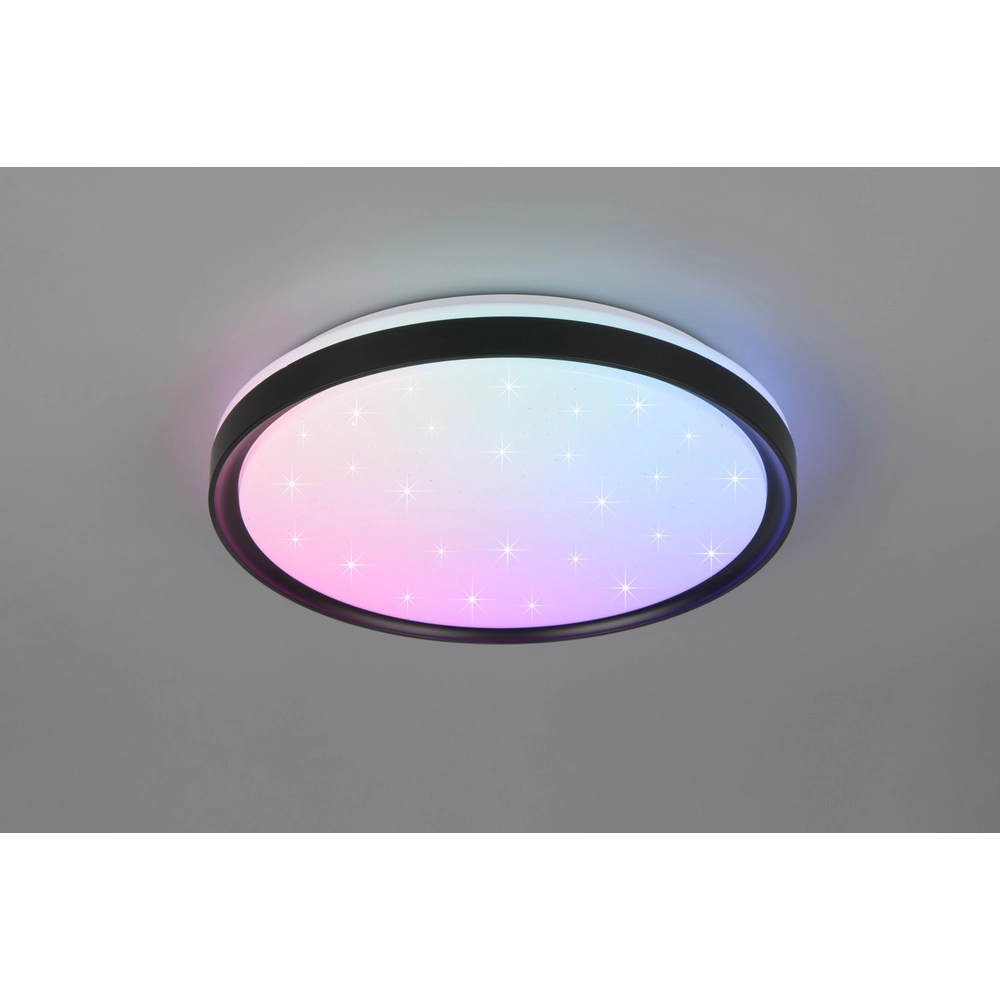 Ceiling light Solit Black with star effect Trio 4017807659559