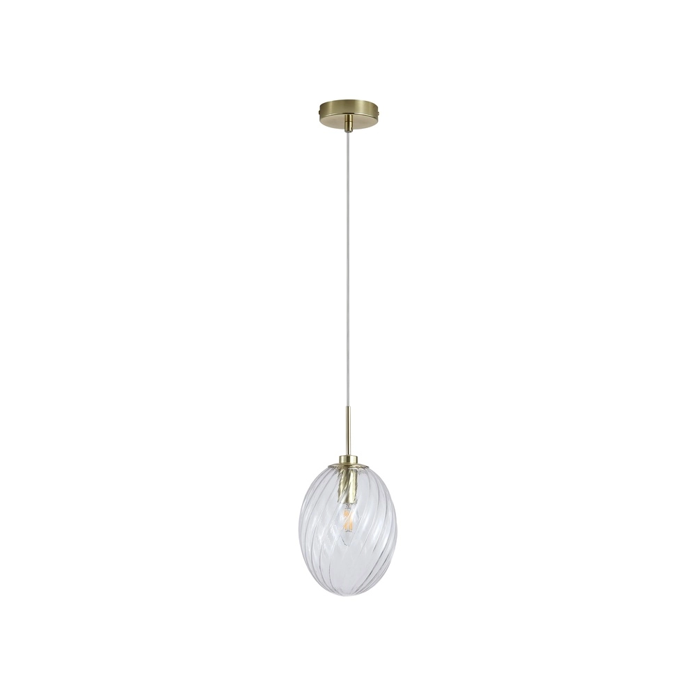 Pendant lamp Whirl clear glass Searchlight 5053423301877