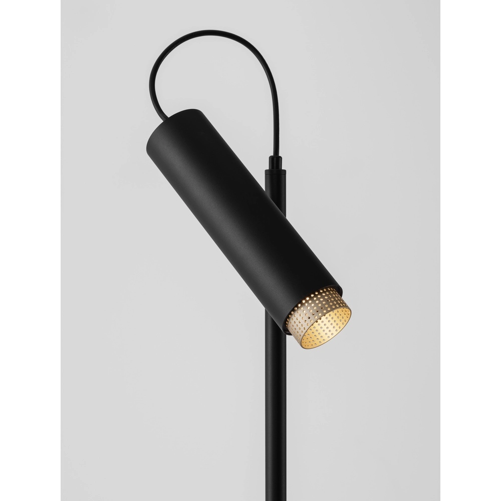 Reading lamp Nessi black with gold Lyora 5212017475220